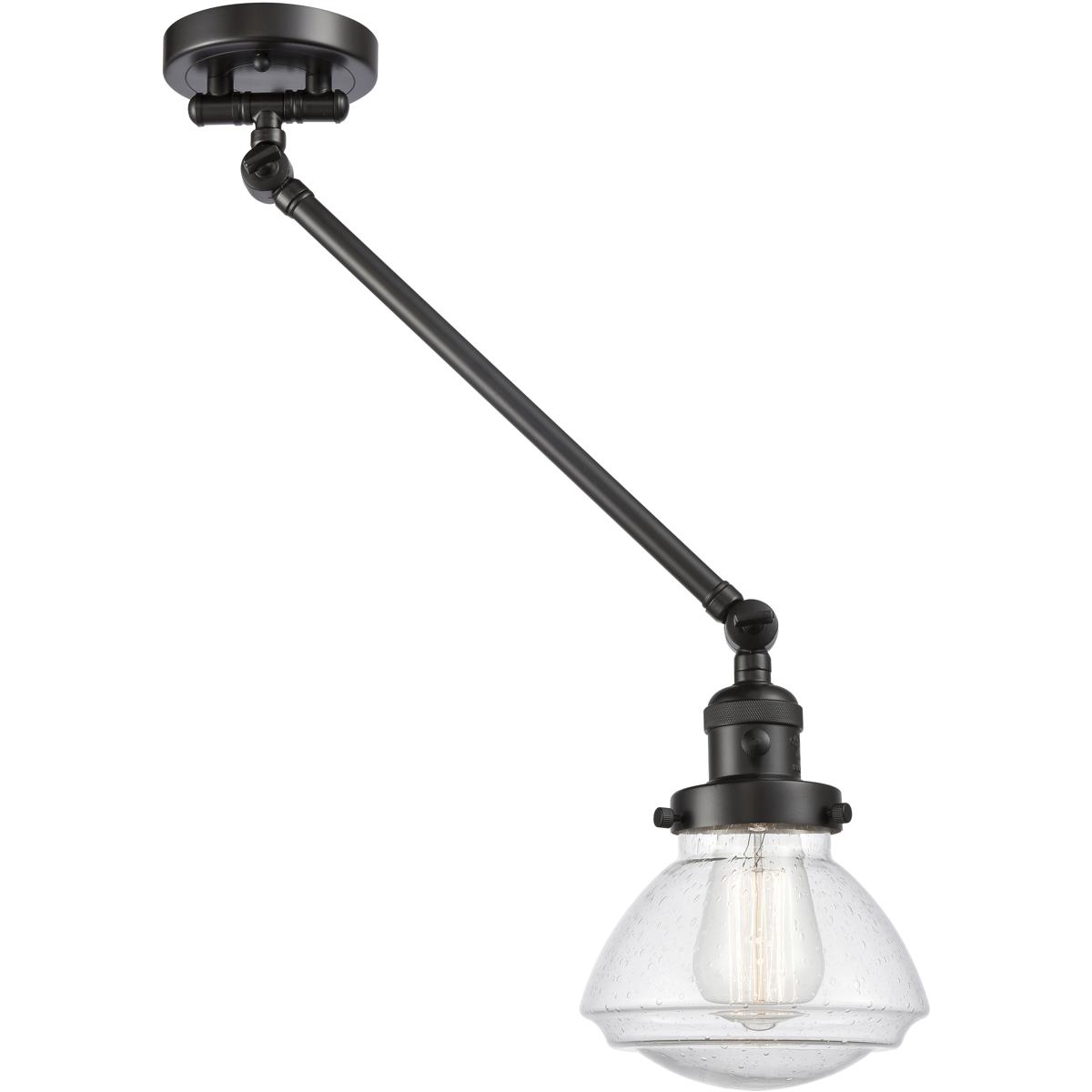 Innovations Lighting 237-OB-G324 Olean 18 inch 60.00 watt Oil Rubbed Bronze Swing Arm Wall Light, Franklin Restoration