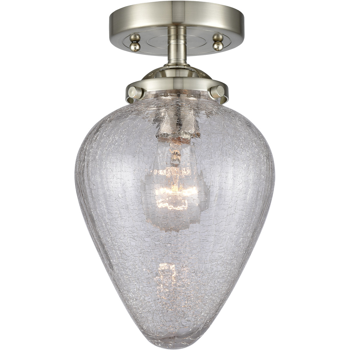 Innovations Lighting 284-1C-SN-G165 Nouveau Geneseo 1 Light 7 inch Brushed Satin Nickel Semi-Flush Mount Ceiling Light, Nouveau