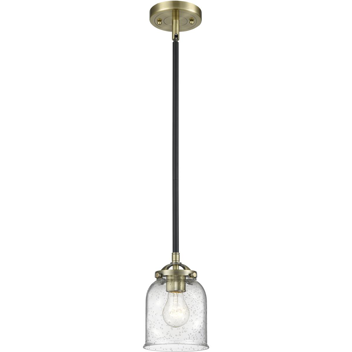 Innovations Lighting 284-1S-BAB-G54 Nouveau Bell 1 Light 5 inch Black Antique Brass Mini Pendant Ceiling Light in Incandescent, Seedy, Nouveau