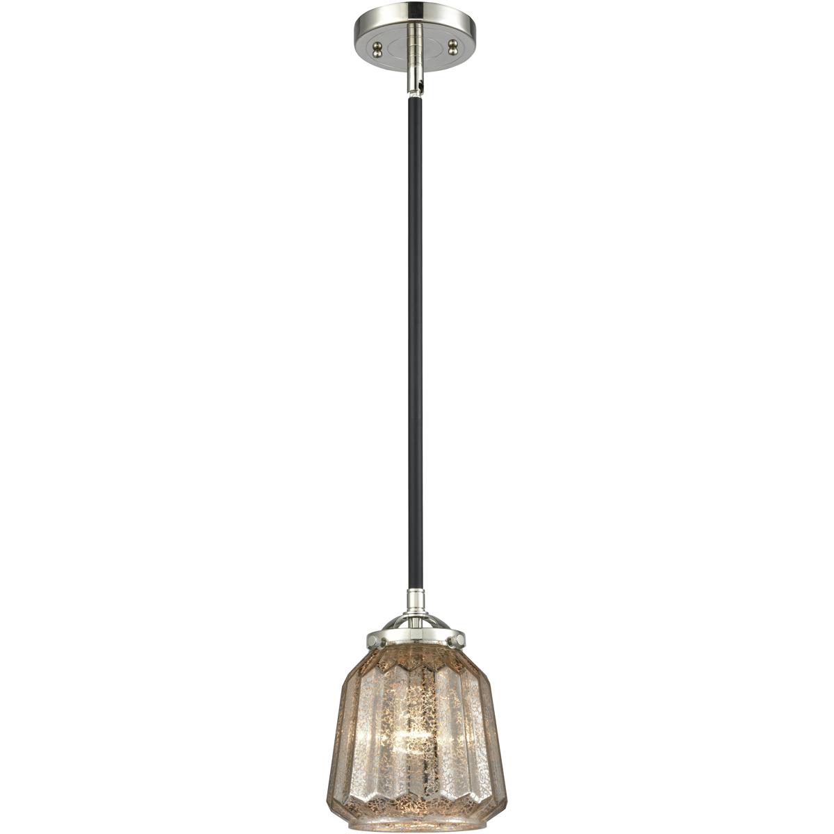 Innovations Lighting 284-1S-BPN-G146 Nouveau Chatham 1 Light 6 inch Black Polished Nickel Mini Pendant Ceiling Light in Incandescent, Mercury, Nouveau