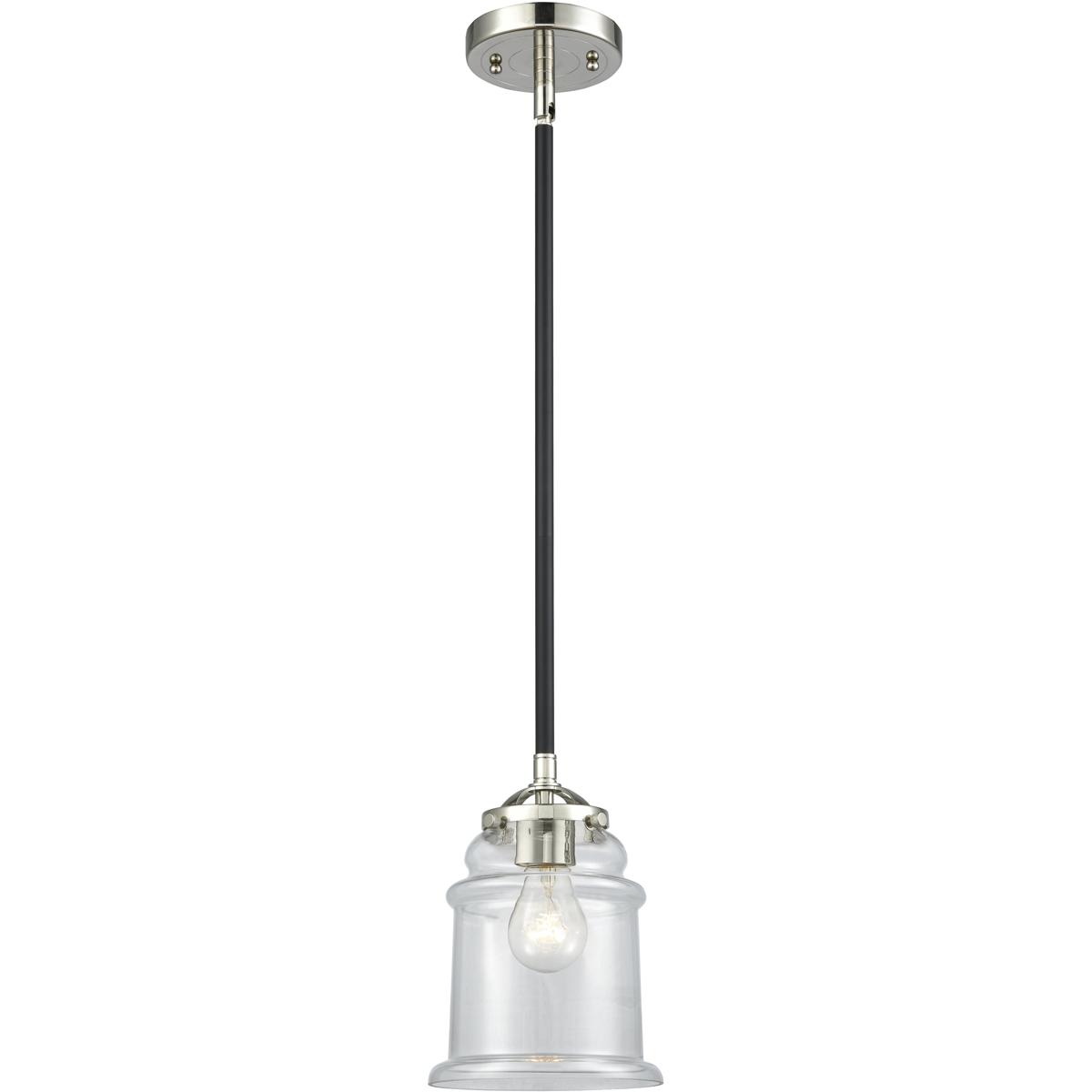 Innovations Lighting 284-1S-BPN-G182 Nouveau Canton 1 Light 6 inch Black Polished Nickel Mini Pendant Ceiling Light in Incandescent, Clear, Nouveau