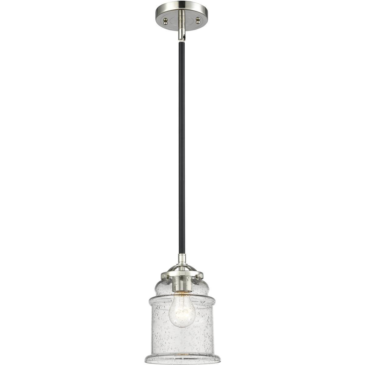 Innovations Lighting 284-1S-BPN-G184 Nouveau Canton 1 Light 6 inch Black Polished Nickel Mini Pendant Ceiling Light in Incandescent, Seedy, Nouveau