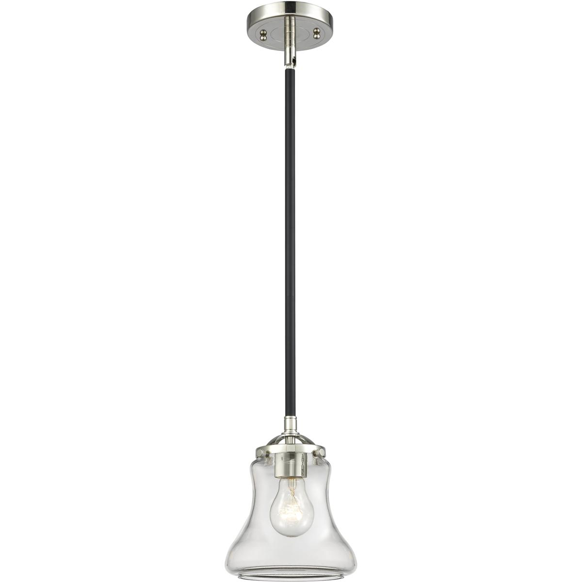 Innovations Lighting 284-1S-BPN-G192 Nouveau Bellmont 1 Light 6 inch Black Polished Nickel Mini Pendant Ceiling Light in Incandescent, Clear, Nouveau
