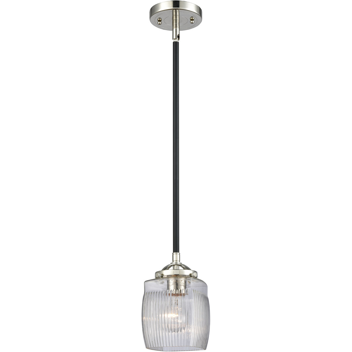 Innovations Lighting 284-1S-BPN-G302-LED Nouveau Colton LED 6 inch Black Polished Nickel Mini Pendant Ceiling Light, Nouveau