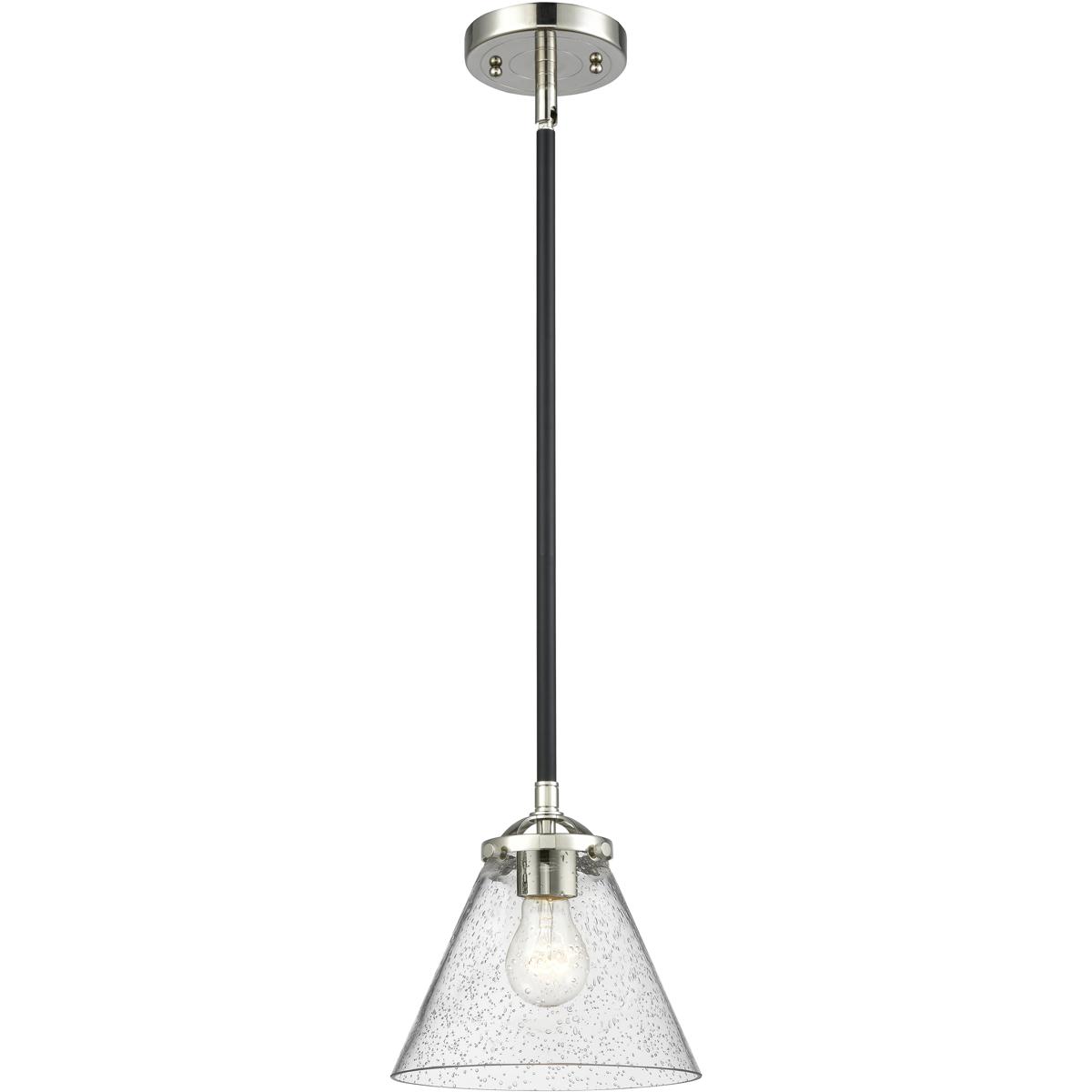 Innovations Lighting 284-1S-BPN-G44 Nouveau Cone 1 Light 7.75 inch Black Polished Nickel Mini Pendant Ceiling Light in Incandescent, Seedy, Nouveau