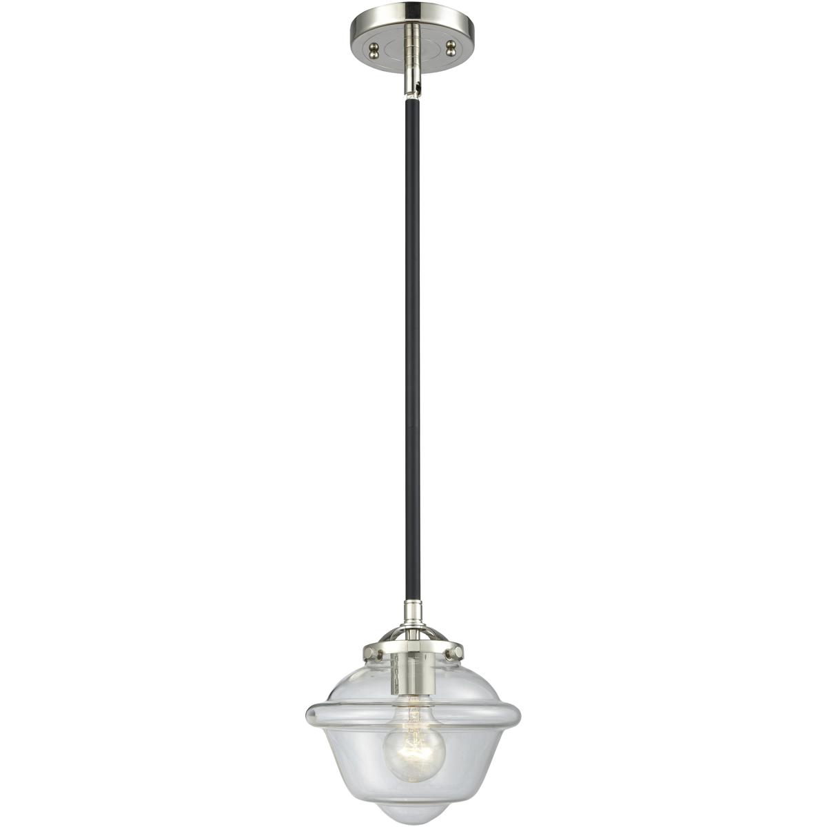 Innovations Lighting 284-1S-BPN-G532 Nouveau Oxford 1 Light 7.5 inch Black Polished Nickel Mini Pendant Ceiling Light in Incandescent, Clear, Nouveau