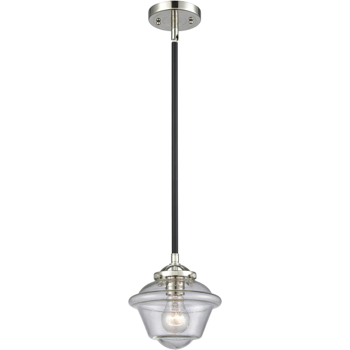 Innovations Lighting 284-1S-BPN-G534-LED Nouveau Oxford LED 7.5 inch Black Polished Nickel Mini Pendant Ceiling Light in Seedy, Nouveau