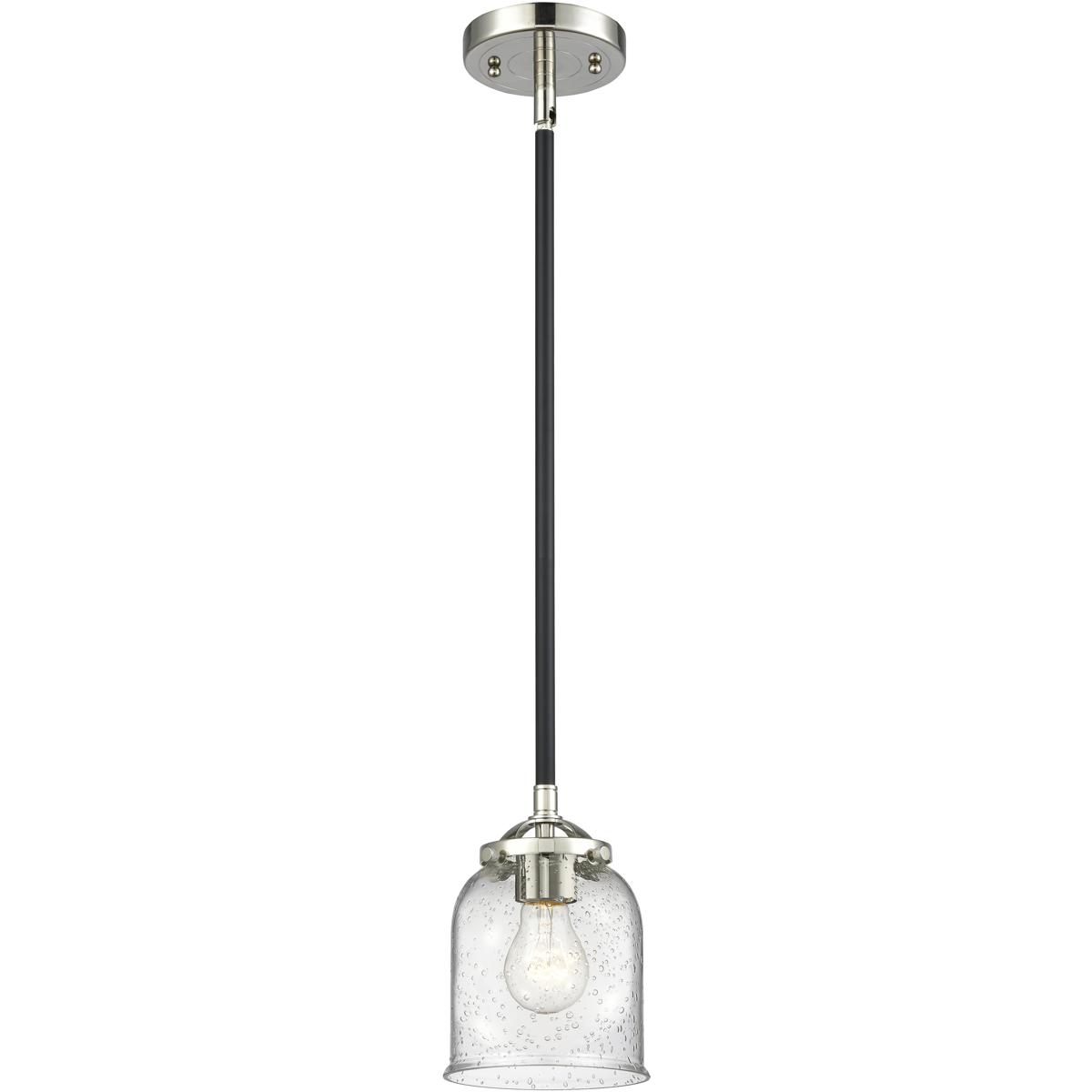 Innovations Lighting 284-1S-BPN-G54 Nouveau Bell 1 Light 5 inch Black Polished Nickel Mini Pendant Ceiling Light in Incandescent, Seedy, Nouveau