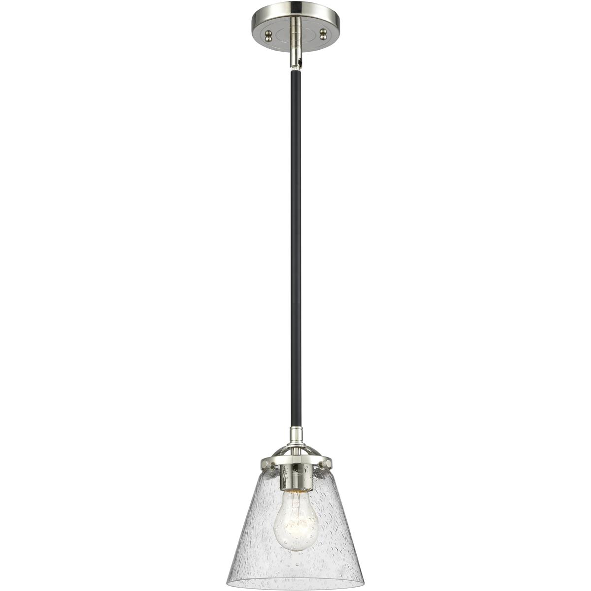 Innovations Lighting 284-1S-BPN-G64 Nouveau Cone 1 Light 6.25 inch Black Polished Nickel Mini Pendant Ceiling Light in Incandescent, Seedy, Nouveau