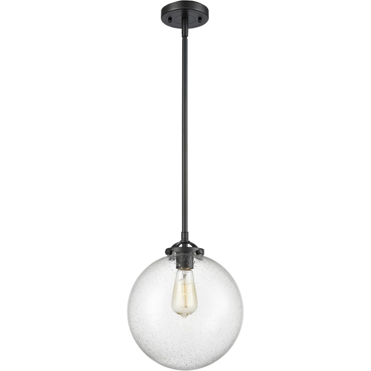 Innovations Lighting 284-1S-OB-G204-10 Nouveau Beacon 1 Light 10 inch Oil Rubbed Bronze Mini Pendant Ceiling Light in Incandescent, Seedy, Nouveau