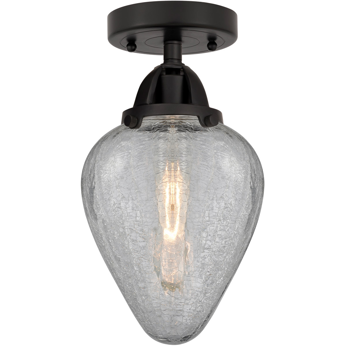 Innovations Lighting 288-1C-BK-G165-LED Nouveau 2 Geneseo LED 7 inch Matte Black Semi-Flush Mount Ceiling Light