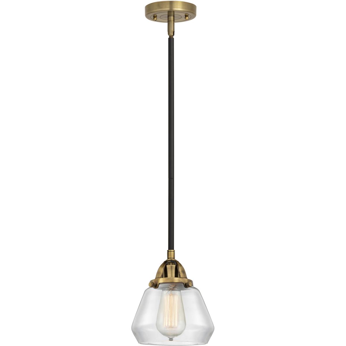 Innovations Lighting 288-1S-BAB-G172-LED Nouveau 2 Fulton LED 6.75 inch Black Antique Brass Mini Pendant Ceiling Light in Clear