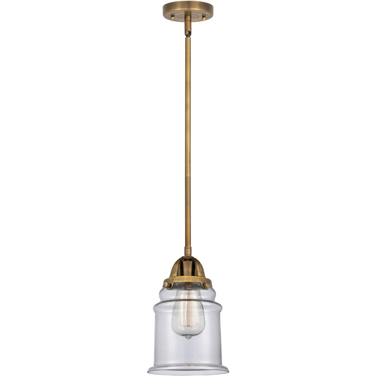 Innovations Lighting 288-1S-BB-G182 Nouveau 2 Canton 1 Light 6 inch Brushed Brass Mini Pendant Ceiling Light in Incandescent, Clear