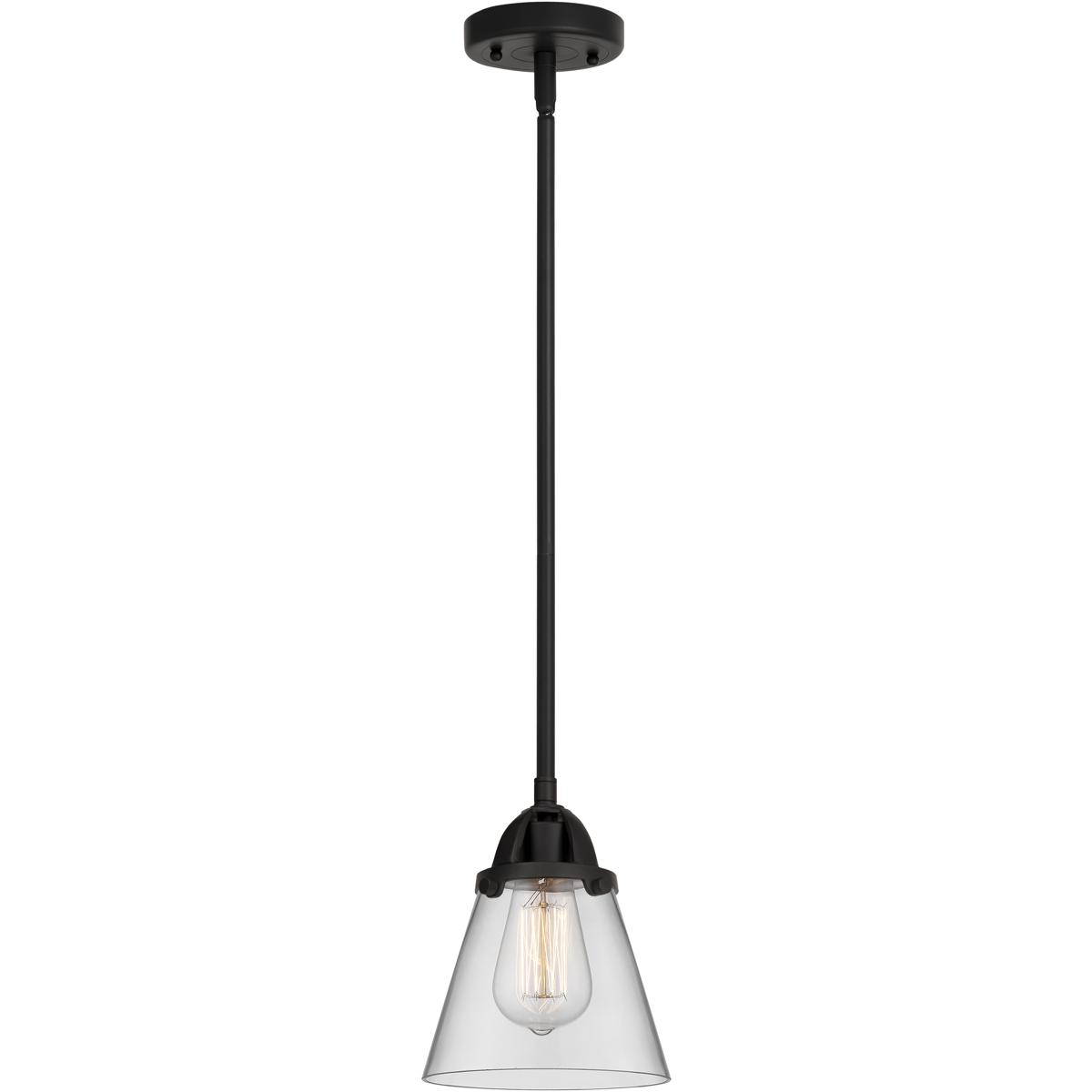 Innovations Lighting 288-1S-BK-G62-LED Nouveau 2 Cone LED 6.25 inch Matte Black Mini Pendant Ceiling Light in Clear