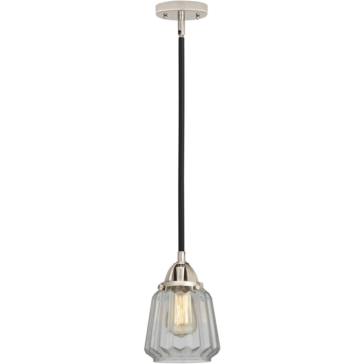 Innovations Lighting 288-1S-BPN-G142 Nouveau 2 Chatham 1 Light 6 inch Black Polished Nickel Mini Pendant Ceiling Light in Incandescent, Clear