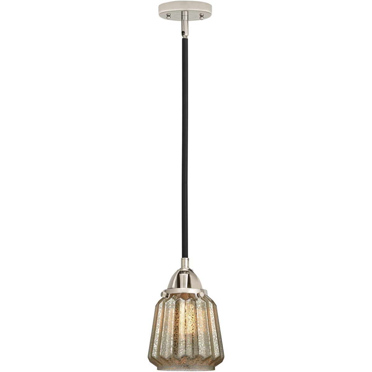 Innovations Lighting 288-1S-BPN-G146-LED Nouveau 2 Chatham LED 6 inch Black Polished Nickel Mini Pendant Ceiling Light in Mercury
