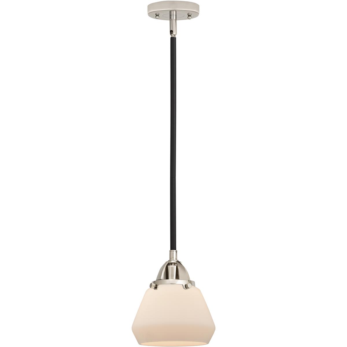 Innovations Lighting 288-1S-BPN-G171-LED Nouveau 2 Fulton LED 6.75 inch Black Polished Nickel Mini Pendant Ceiling Light in Matte White