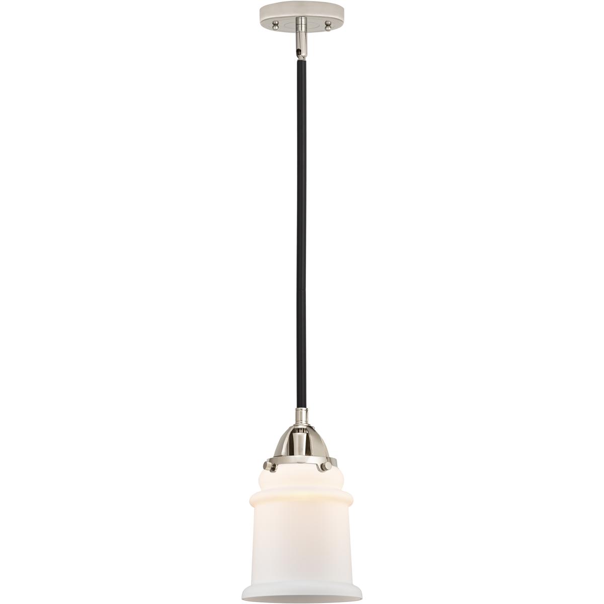 Innovations Lighting 288-1S-BPN-G181 Nouveau 2 Canton 1 Light 6 inch Black Polished Nickel Mini Pendant Ceiling Light in Incandescent, Matte White
