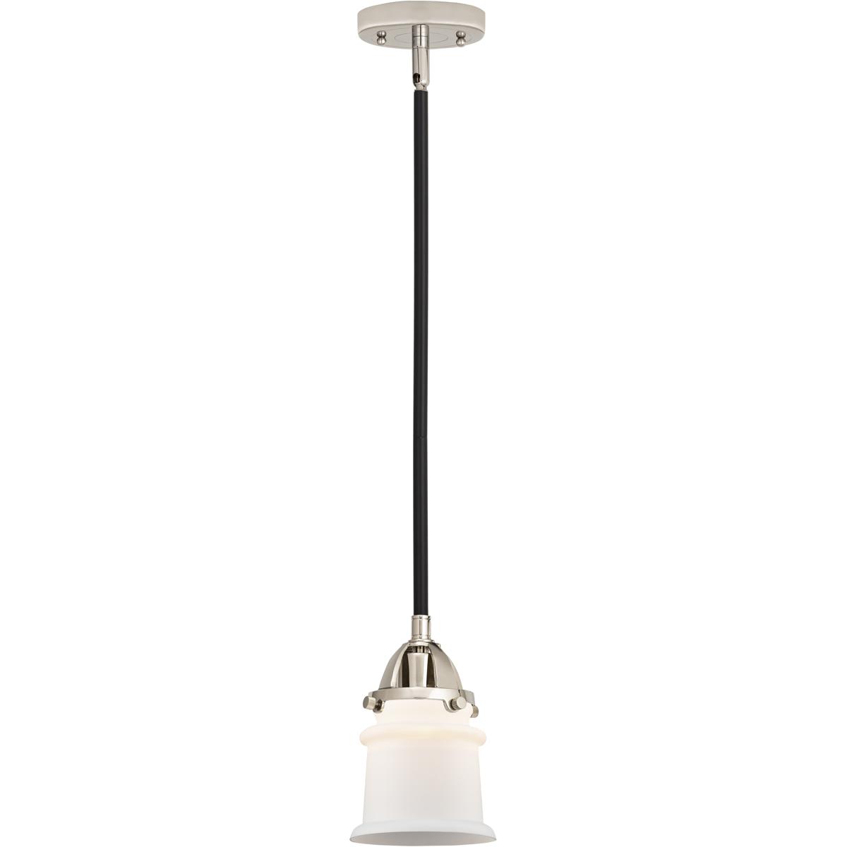 Innovations Lighting 288-1S-BPN-G181S-LED Nouveau 2 Canton LED 5.25 inch Black Polished Nickel Mini Pendant Ceiling Light in Matte White