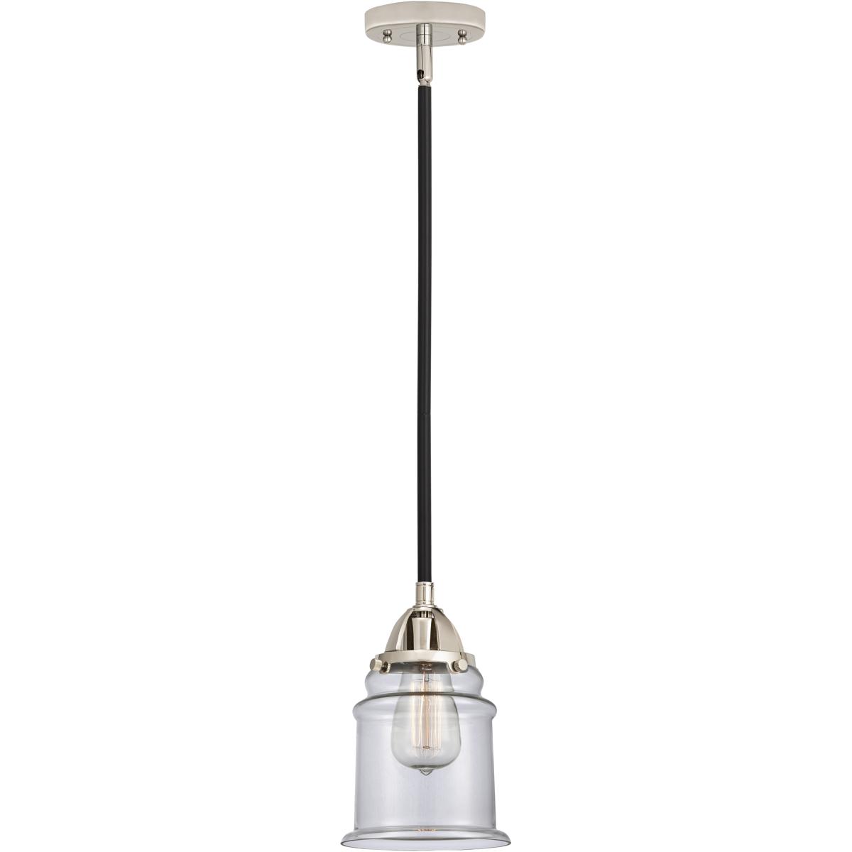 Innovations Lighting 288-1S-BPN-G182 Nouveau 2 Canton 1 Light 6 inch Black Polished Nickel Mini Pendant Ceiling Light in Incandescent, Clear