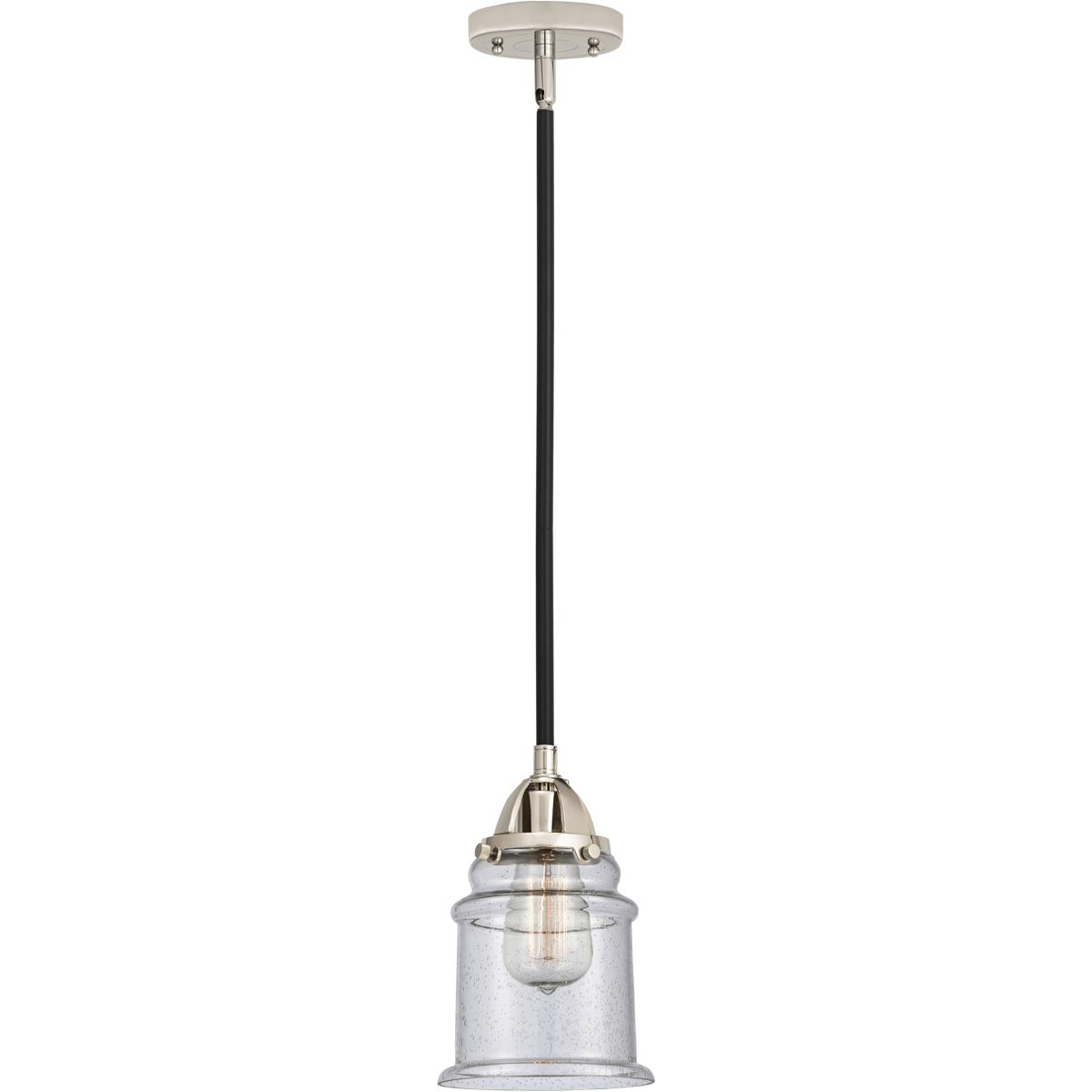 Innovations Lighting 288-1S-BPN-G184 Nouveau 2 Canton 1 Light 6 inch Black Polished Nickel Mini Pendant Ceiling Light in Incandescent, Seedy