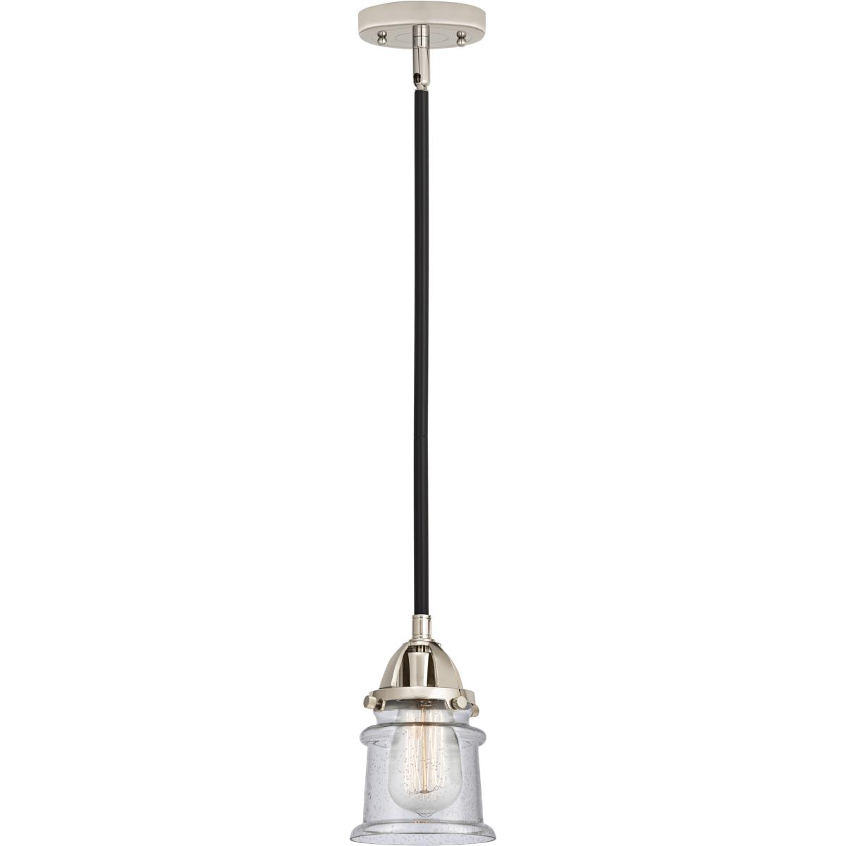 Innovations Lighting 288-1S-BPN-G184S-LED Nouveau 2 Canton LED 5.25 inch Black Polished Nickel Mini Pendant Ceiling Light in Seedy