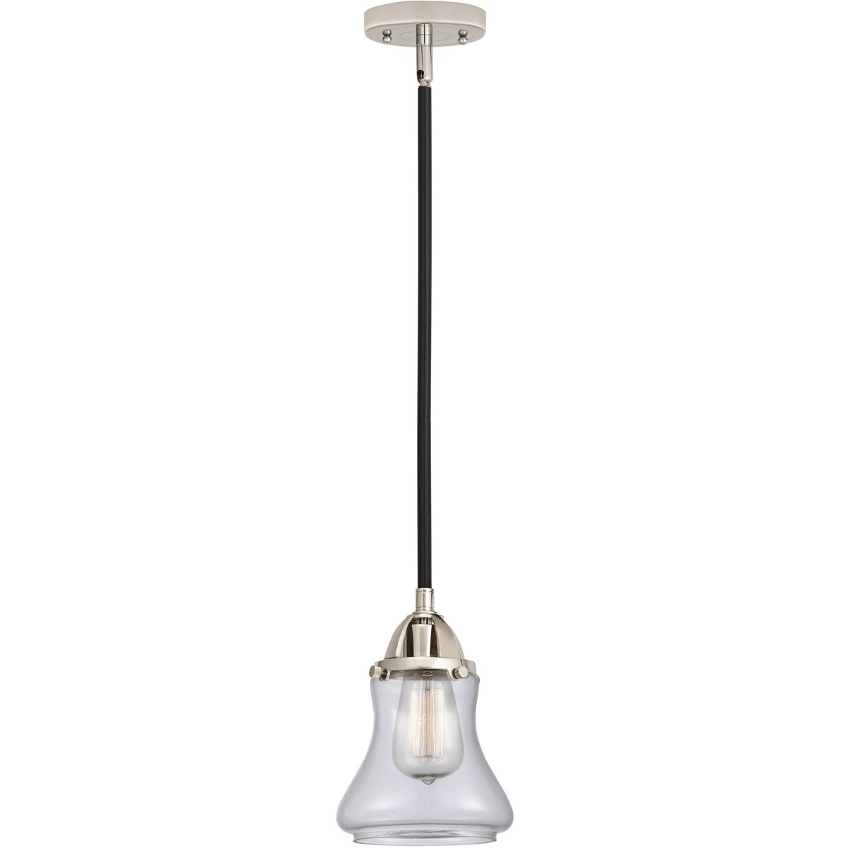 Innovations Lighting 288-1S-BPN-G192-LED Nouveau 2 Bellmont LED 6 inch Black Polished Nickel Mini Pendant Ceiling Light in Clear