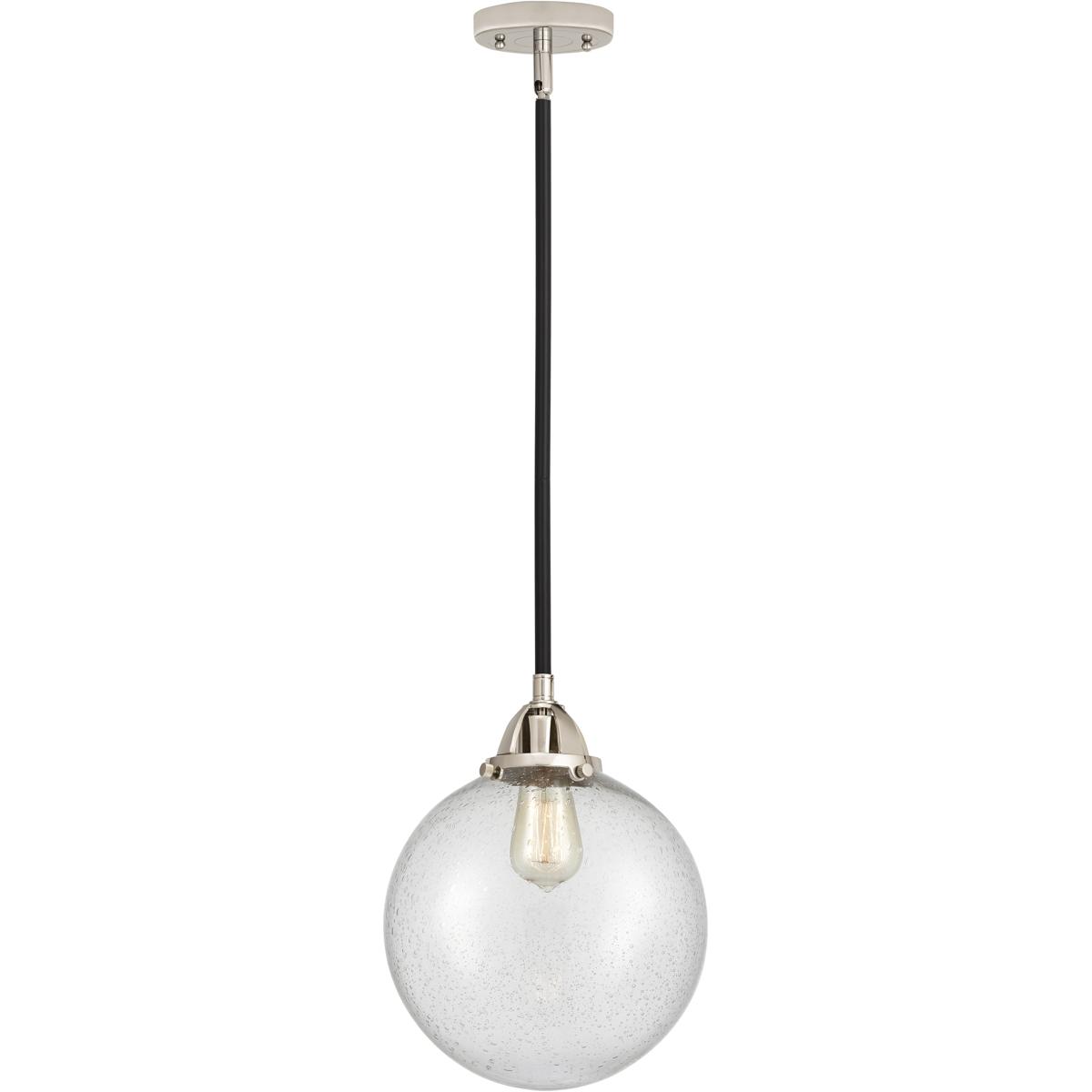 Innovations Lighting 288-1S-BPN-G204-10 Nouveau 2 Beacon 1 Light 10 inch Black Polished Nickel Mini Pendant Ceiling Light in Incandescent, Seedy