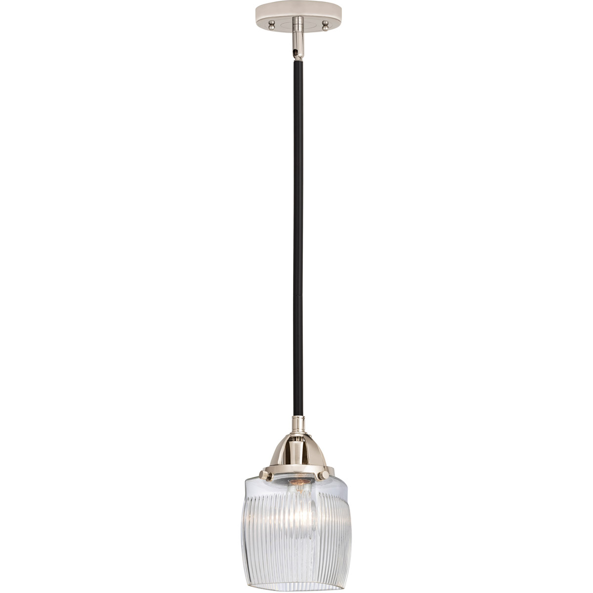 Innovations Lighting 288-1S-BPN-G302-LED Nouveau 2 Colton LED 6 inch Black Polished Nickel Mini Pendant Ceiling Light