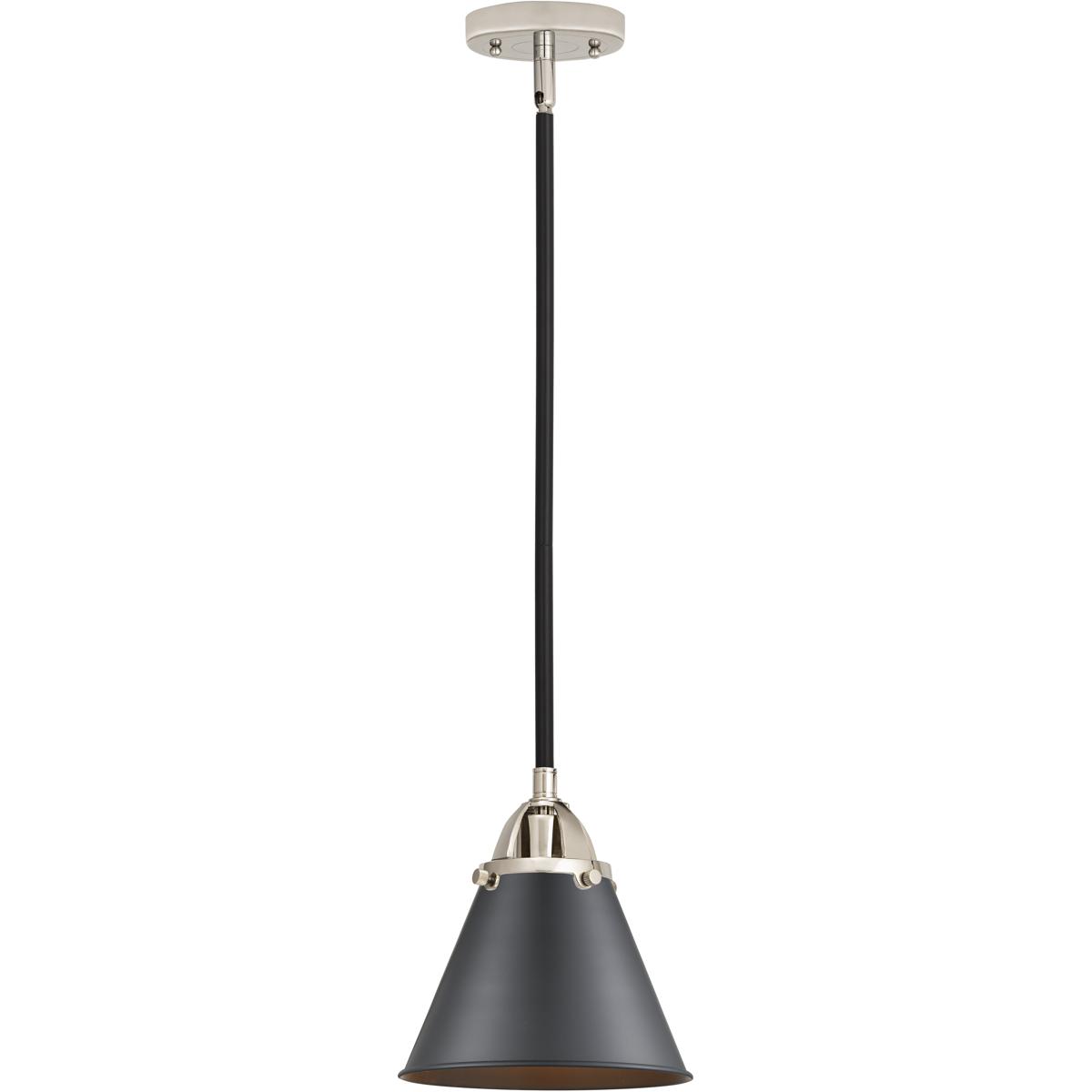 Innovations Lighting 288-1S-BPN-M13-BK-LED Nouveau 2 Appalachian LED 8 inch Black Polished Nickel Mini Pendant Ceiling Light in Matte Black