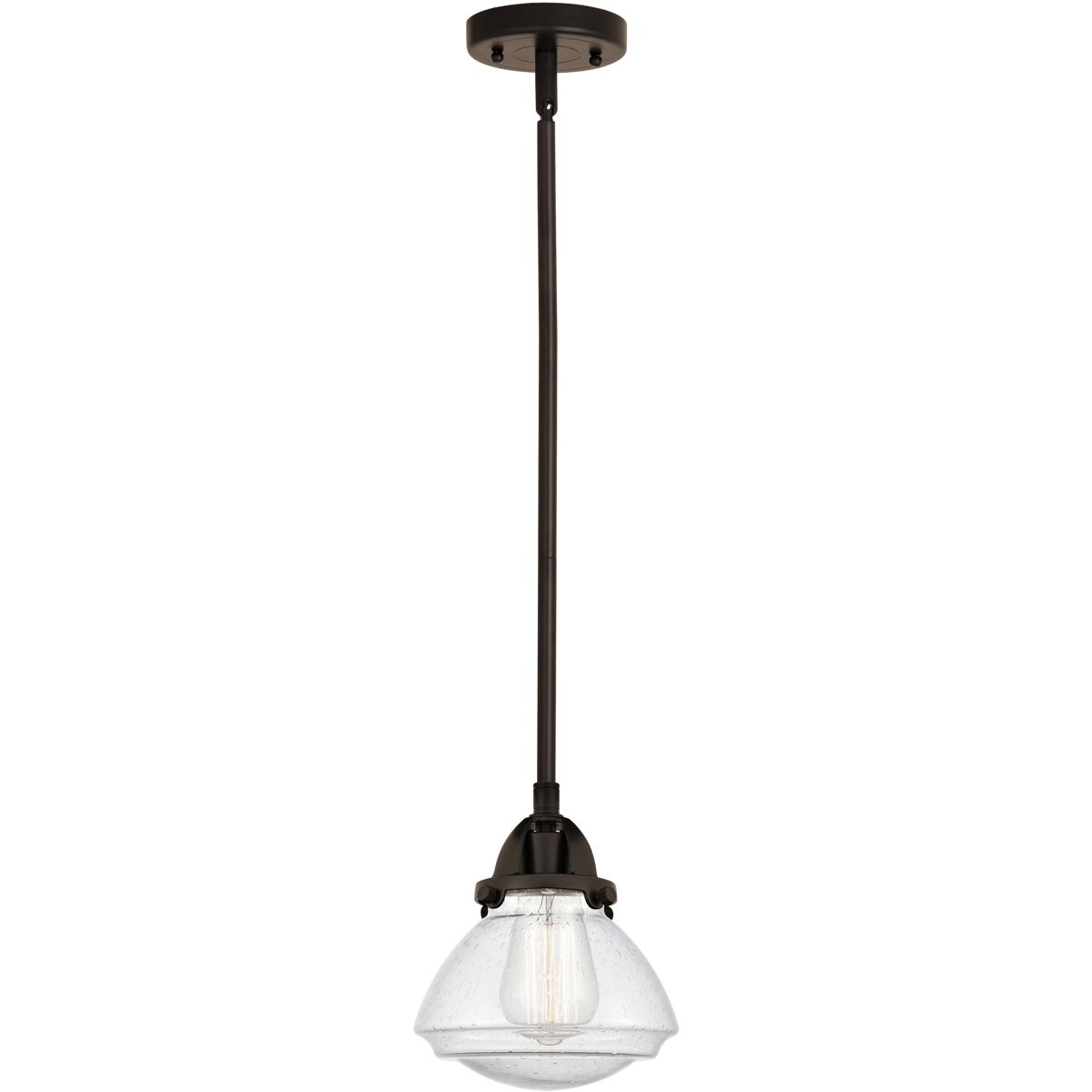 Innovations Lighting 288-1S-OB-G324-LED Nouveau 2 Olean LED 6.75 inch Oil Rubbed Bronze Mini Pendant Ceiling Light in Seedy