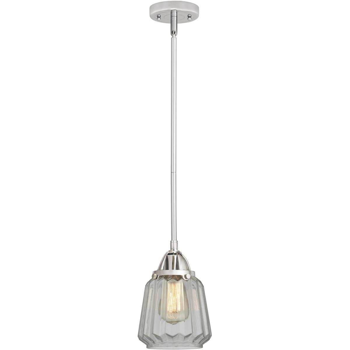Innovations Lighting 288-1S-PC-G142-LED Nouveau 2 Chatham LED 6 inch Polished Chrome Mini Pendant Ceiling Light in Clear