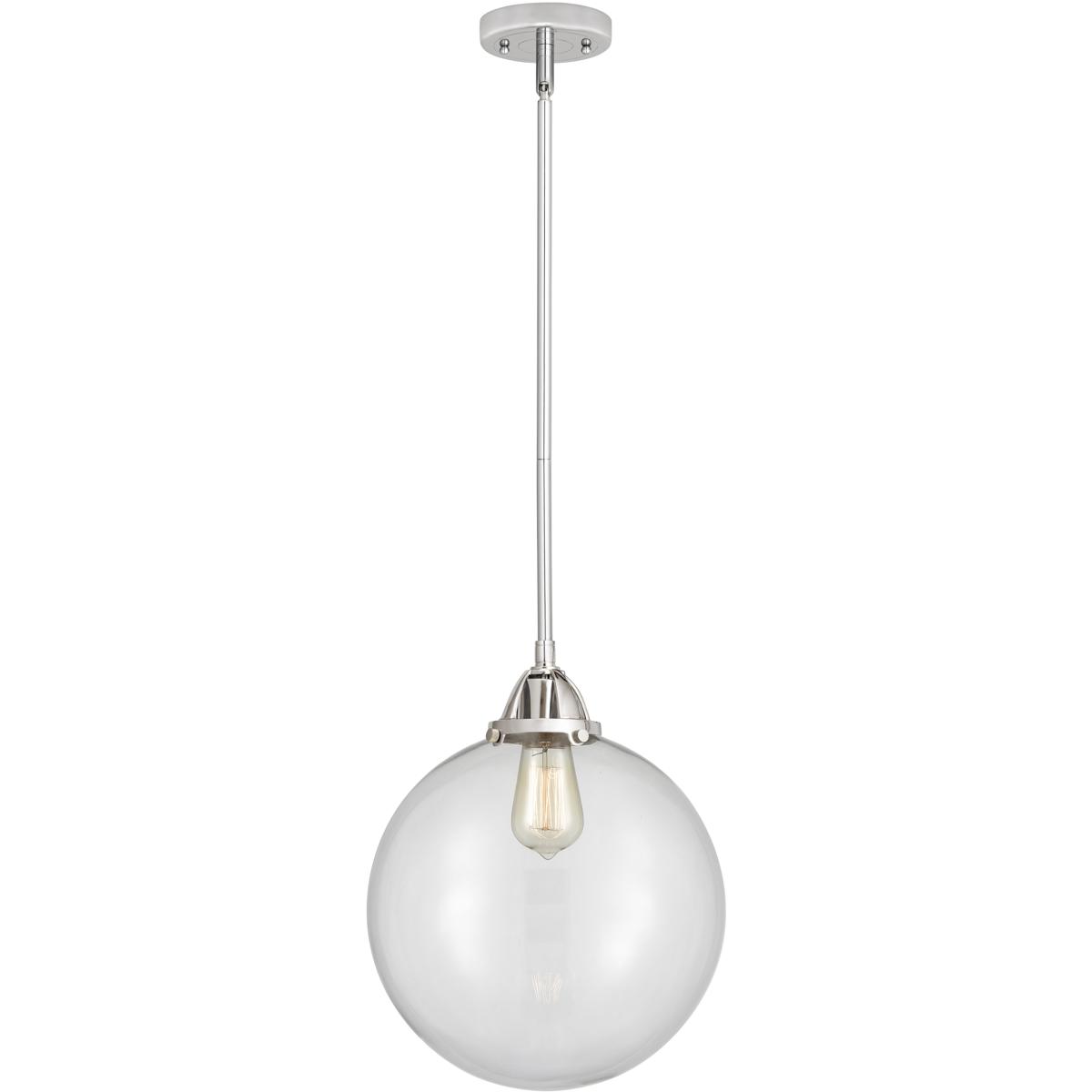 Innovations Lighting 288-1S-PC-G202-12 Nouveau 2 Beacon 1 Light 12 inch Polished Chrome Mini Pendant Ceiling Light in Incandescent, Clear