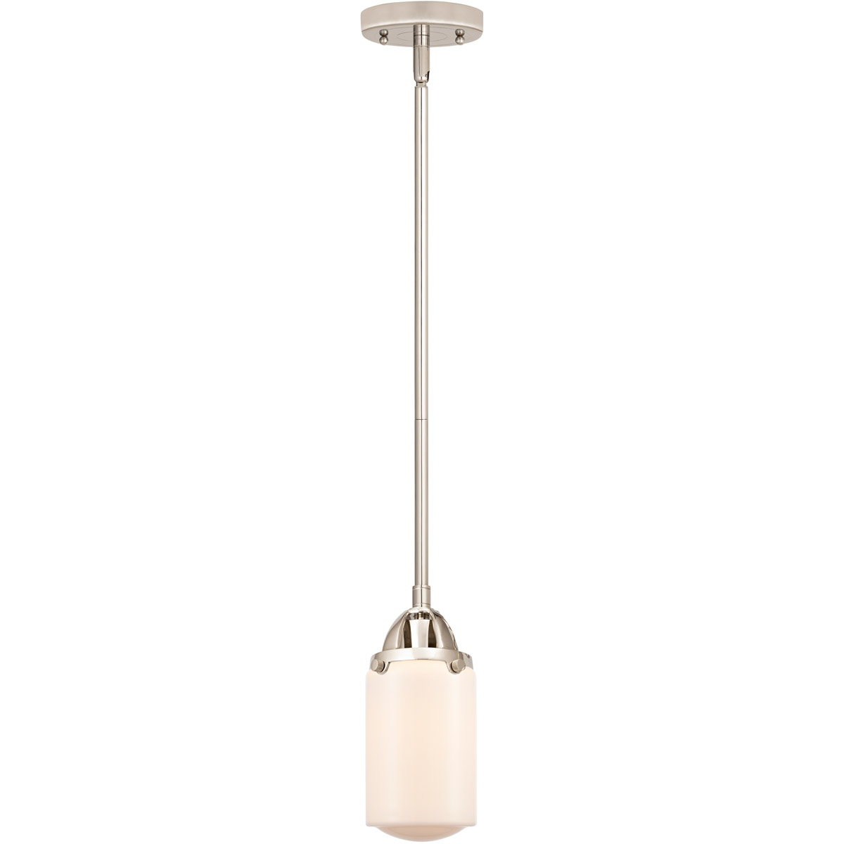 Innovations Lighting 288-1S-PN-G311 Nouveau 2 Dover 1 Light 5 inch Polished Nickel Mini Pendant Ceiling Light in Matte White Glass