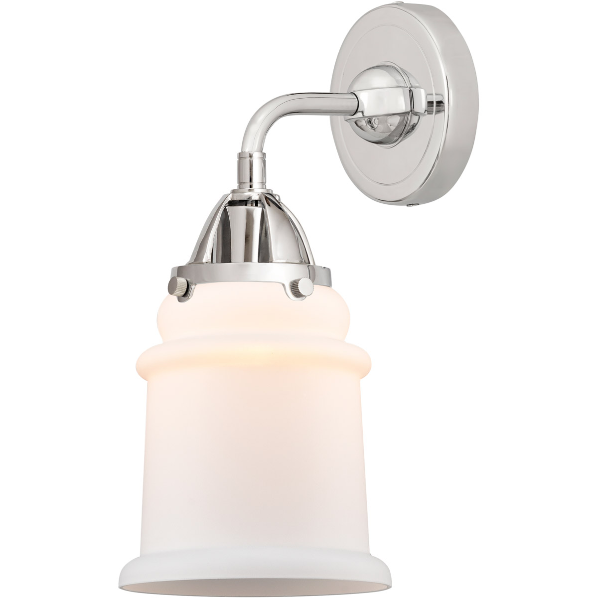 Innovations Lighting 288-1W-PC-G181-LED Nouveau 2 Canton LED 6 inch Polished Chrome Sconce Wall Light in Matte White Glass