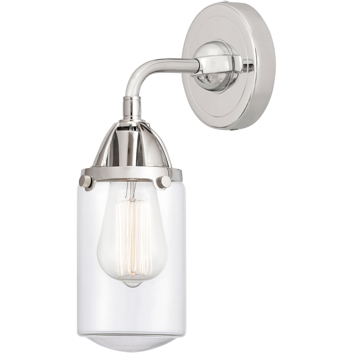 Innovations Lighting 288-1W-PC-G312 Nouveau 2 Dover 1 Light 5 inch Polished Chrome Sconce Wall Light in Clear Glass