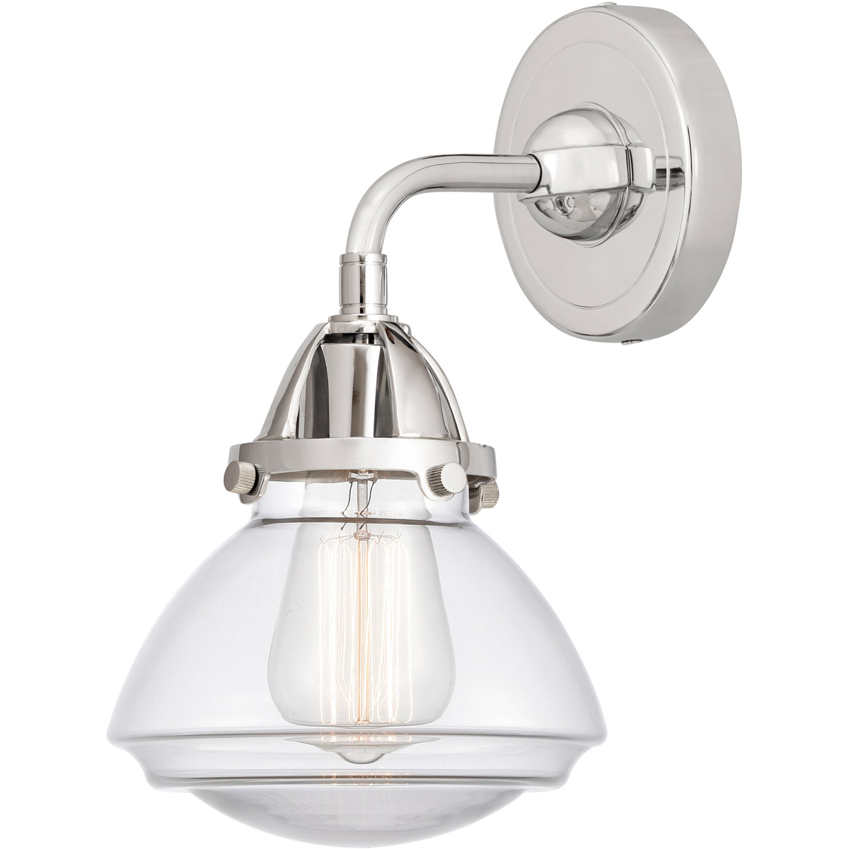 Innovations Lighting 288-1W-PC-G322 Nouveau 2 Olean 1 Light 7 inch Polished Chrome Sconce Wall Light in Clear Glass