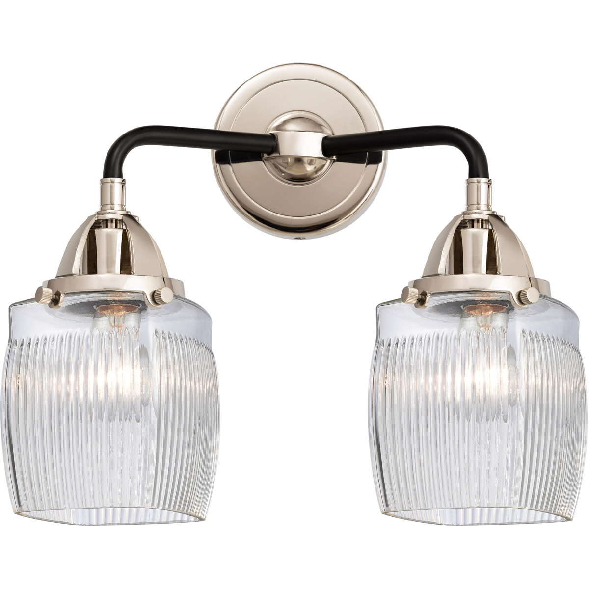 Innovations Lighting 288-2W-BPN-G302-LED Nouveau 2 Colton LED 14 inch Black Polished Nickel Bath Vanity Light Wall Light