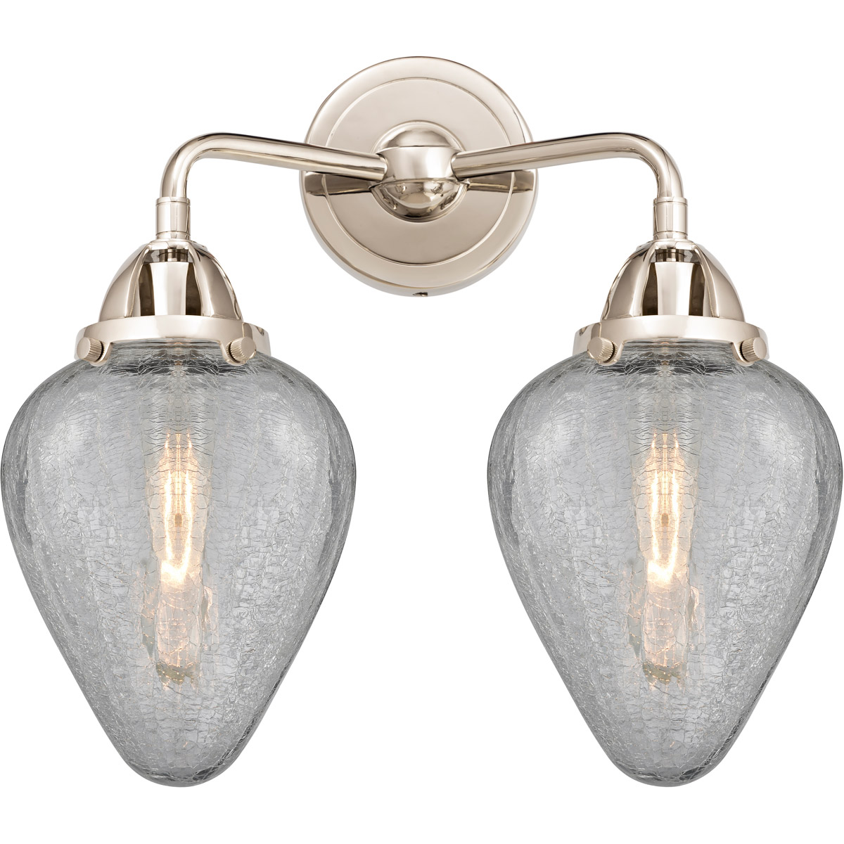 Innovations Lighting 288-2W-PN-G165 Nouveau 2 Geneseo 2 Light 15 inch Polished Nickel Bath Vanity Light Wall Light