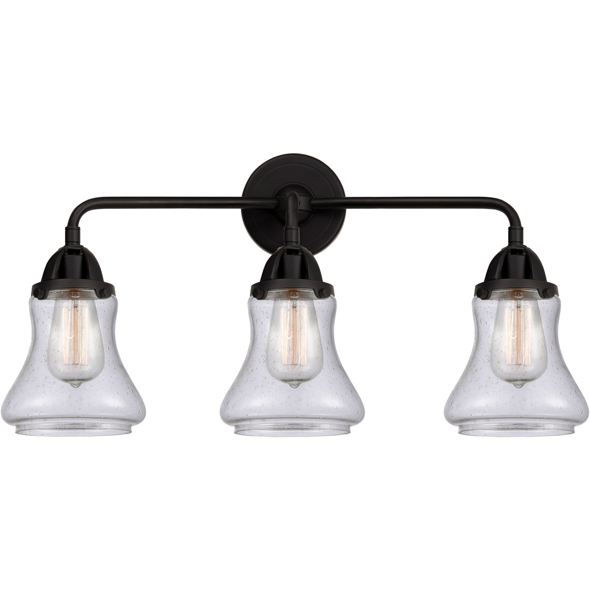 Innovations Lighting Bruno Marashlian Bellmont 24 Inch 3 Light Bath Vanity Light Bellmont - 288-3W-BK-G194 - Modern Contemporary