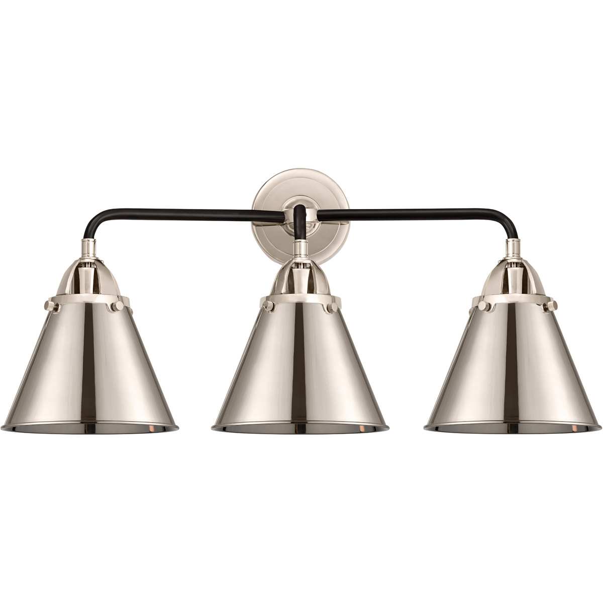 Innovations Lighting 288-3W-BPN-M13-PN-LED Nouveau 2 Appalachian LED 26 inch Black Polished Nickel Bath Vanity Light Wall Light