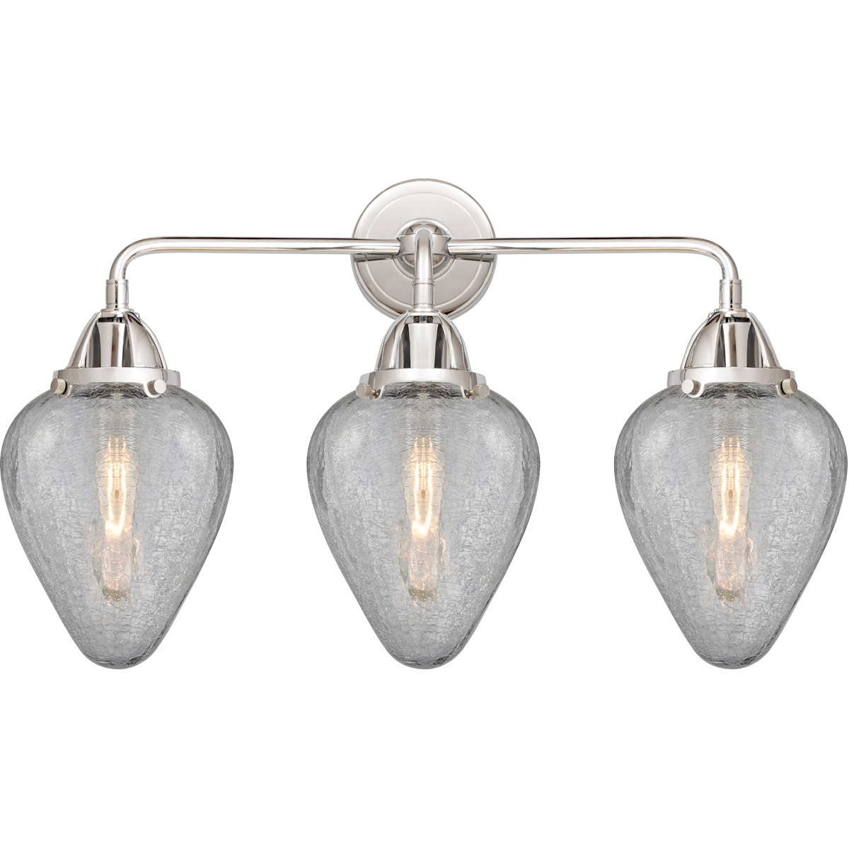 Innovations Lighting 288-3W-PC-G165 Nouveau 2 Geneseo 3 Light 25 inch Polished Chrome Bath Vanity Light Wall Light
