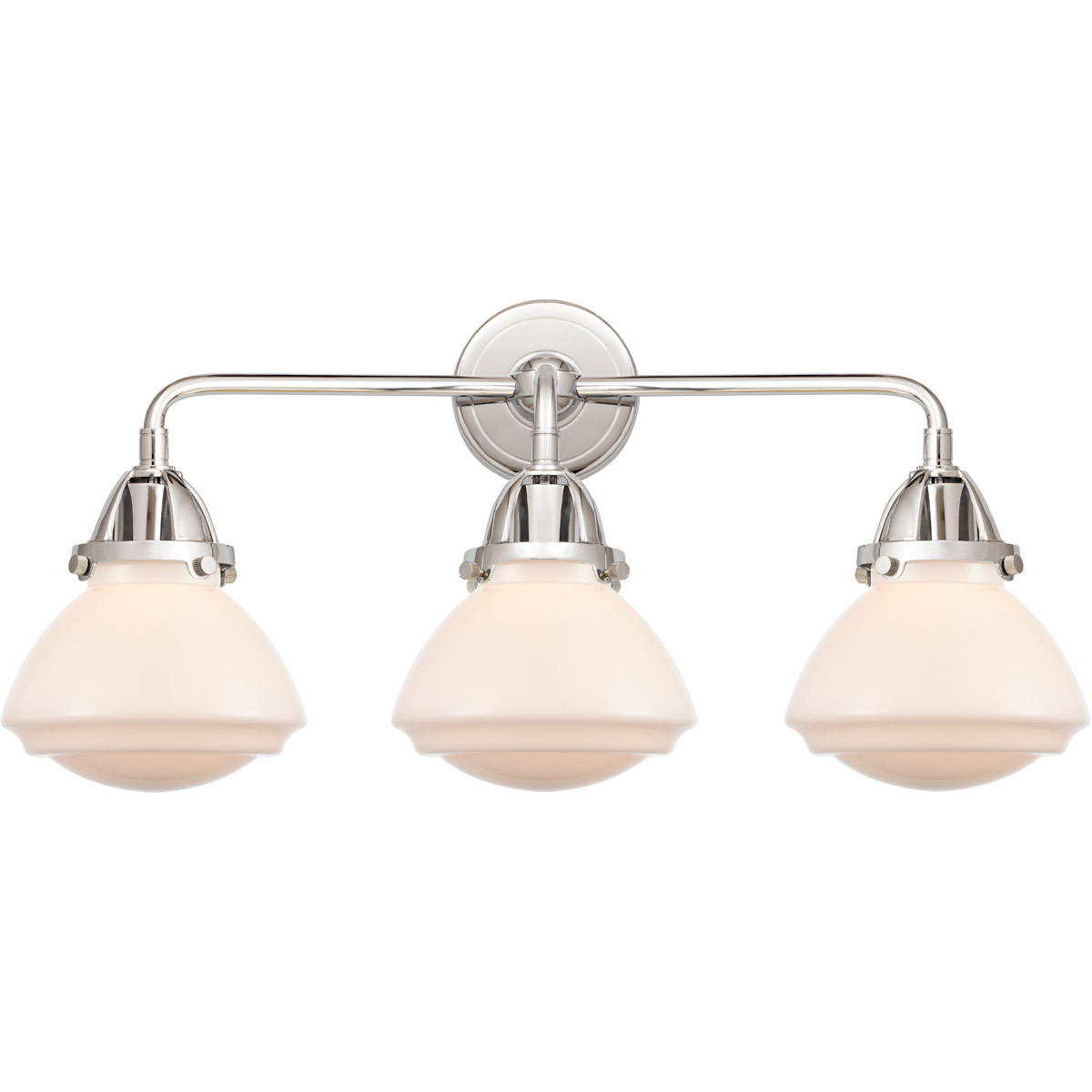 Innovations Lighting 288-3W-PC-G321-LED Nouveau 2 Olean LED 25 inch Polished Chrome Bath Vanity Light Wall Light in Matte White Glass