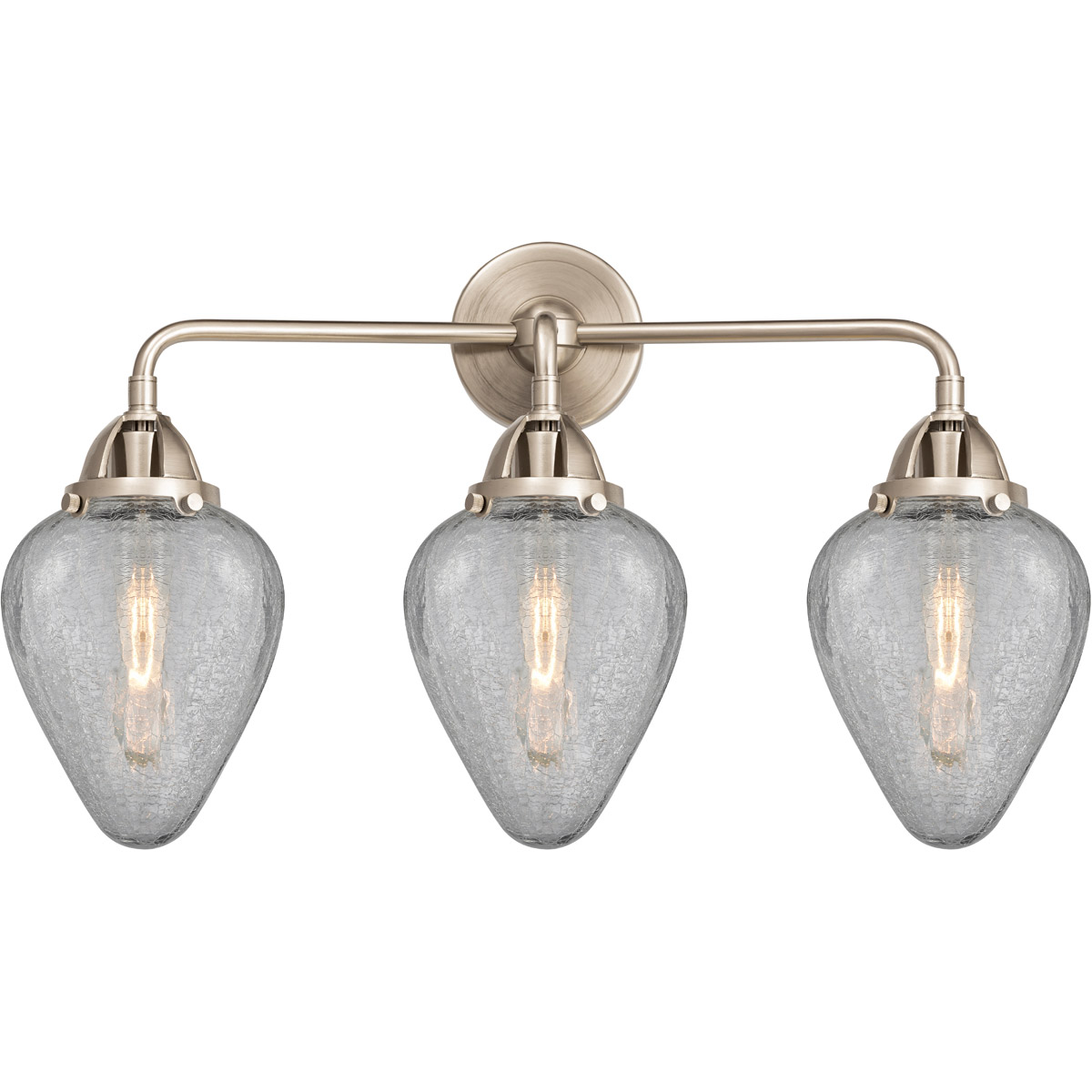 Innovations Lighting 288-3W-BPN-G165-LED Nouveau 2 Geneseo LED 25 inch Black Polished Nickel Bath Vanity Light Wall Light
