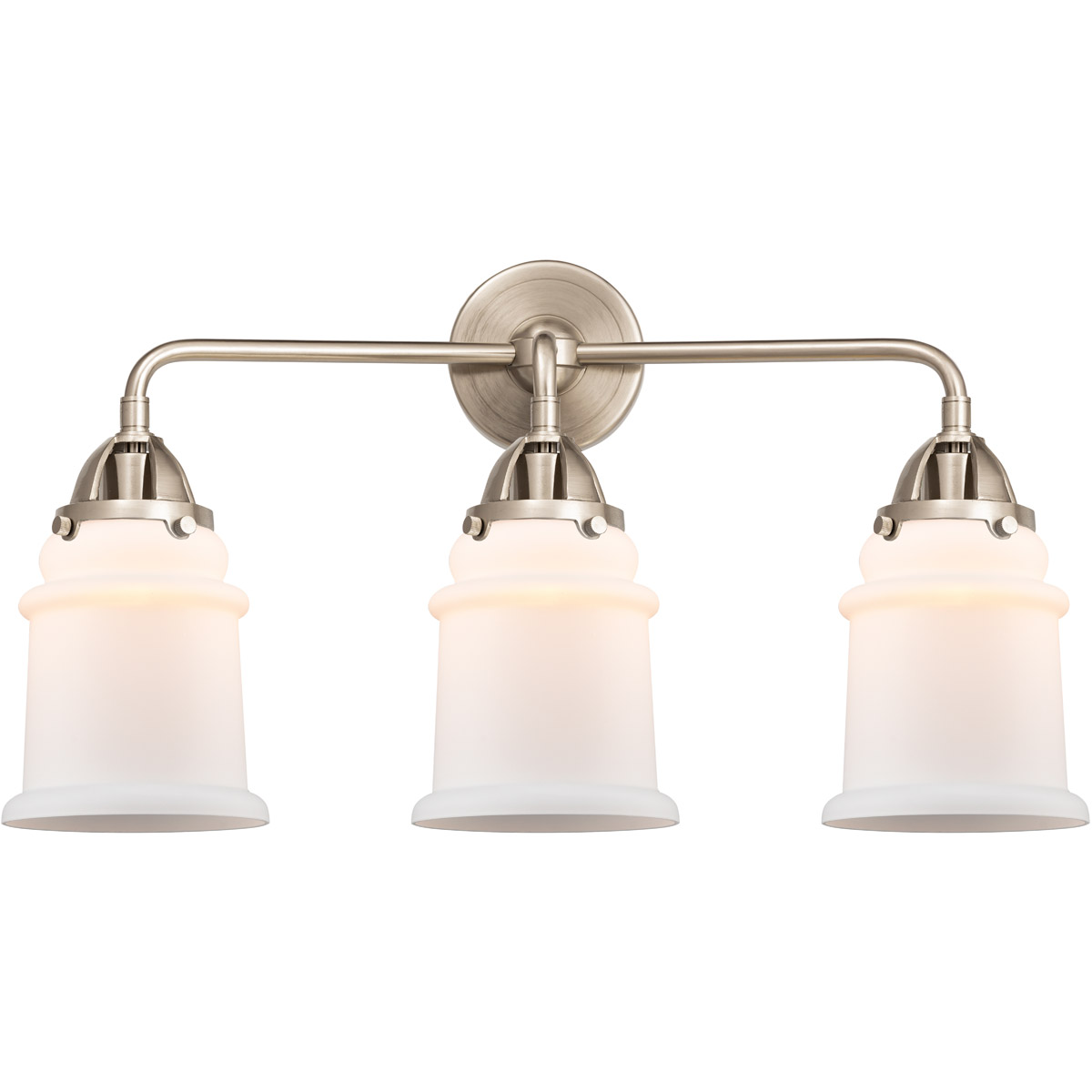 Innovations Lighting 288-3W-BAB-G181 Nouveau 2 Canton 3 Light 24 inch Black Antique Brass Bath Vanity Light Wall Light in Matte White Glass