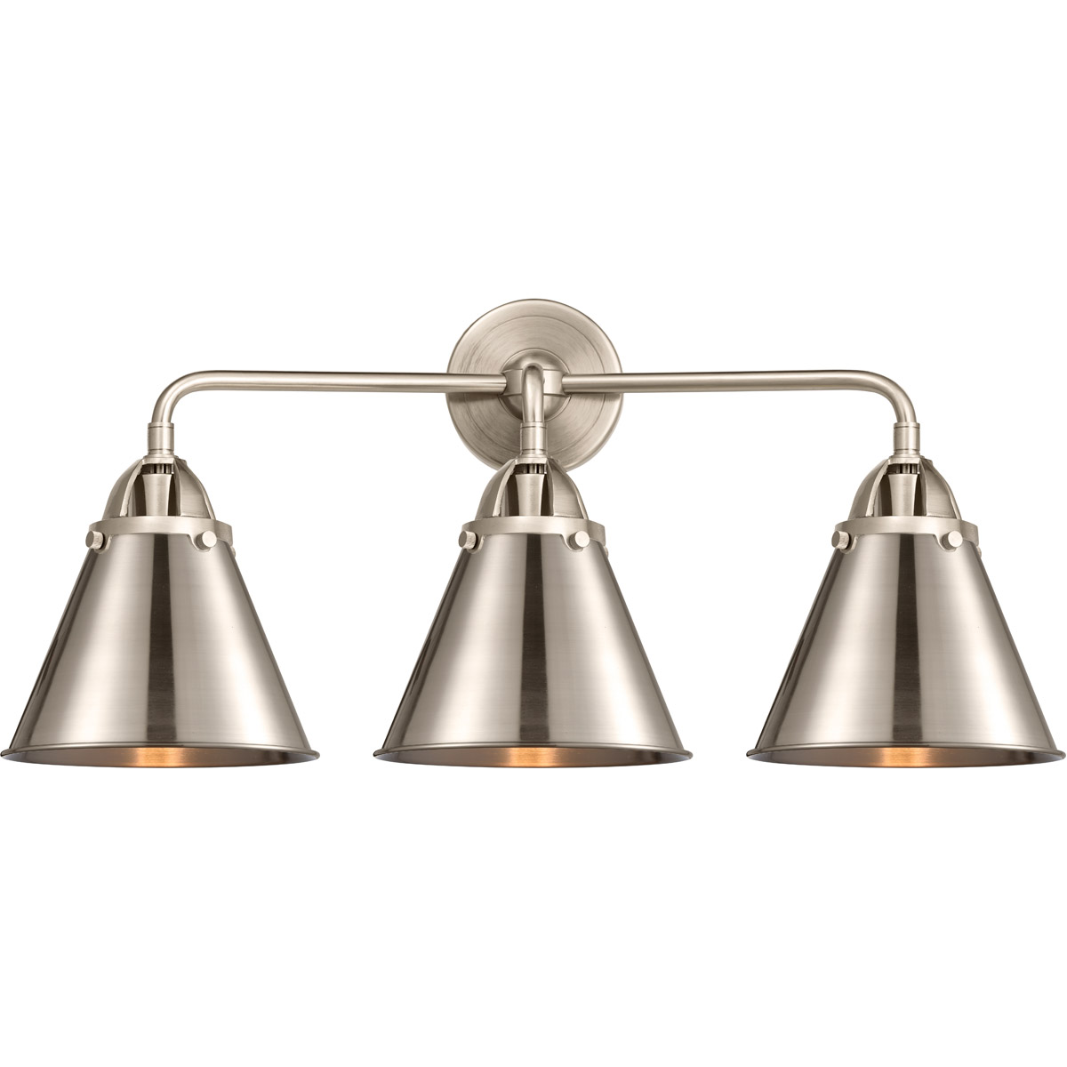 Innovations Lighting 288-3W-PN-M13-BK-LED Nouveau 2 Appalachian LED 26 inch Polished Nickel Bath Vanity Light Wall Light in Matte Black