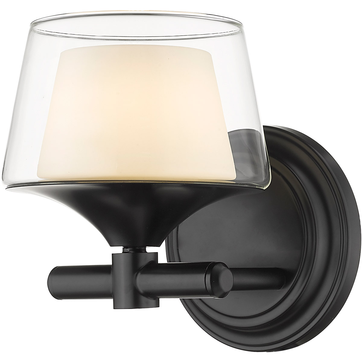 Innovations Lighting 311-1W-BK-CLW Laguna 1 Light 5.75 inch Matte Black Bath Vanity Light Wall Light in Incandescent
