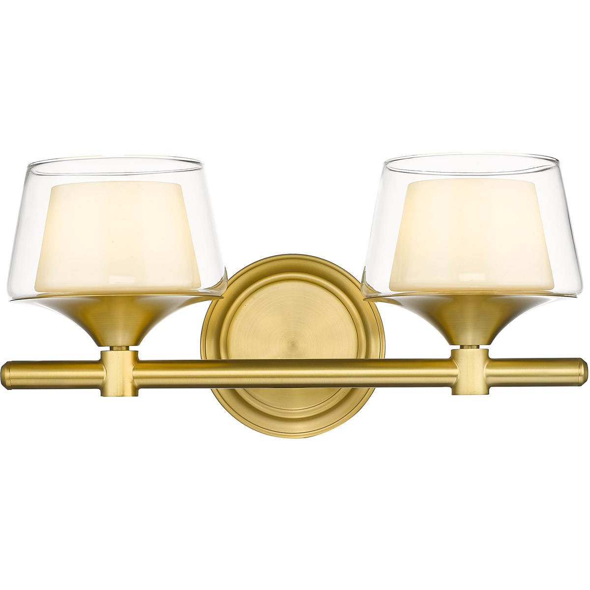 Innovations Lighting 311-2W-SG-CLW Laguna 2 Light 15 inch Satin Gold Bath Vanity Light Wall Light in Incandescent