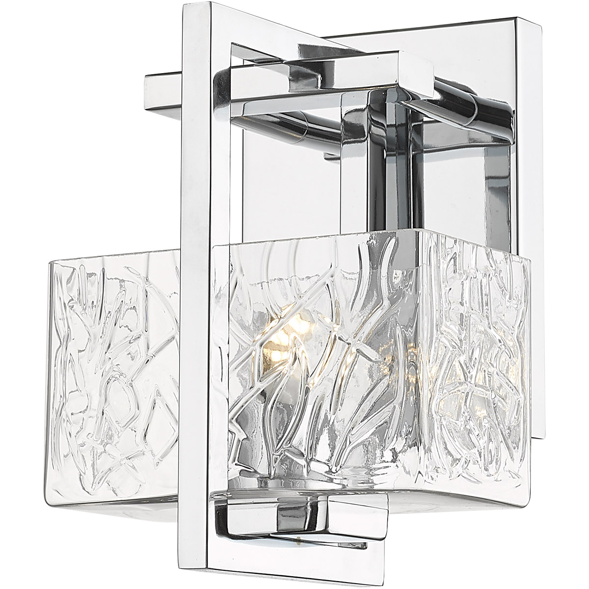 Innovations Lighting 312-1W-PC-CL Striate 1 Light 5.25 inch Polished Chrome Bath Vanity Light Wall Light in Incandescent