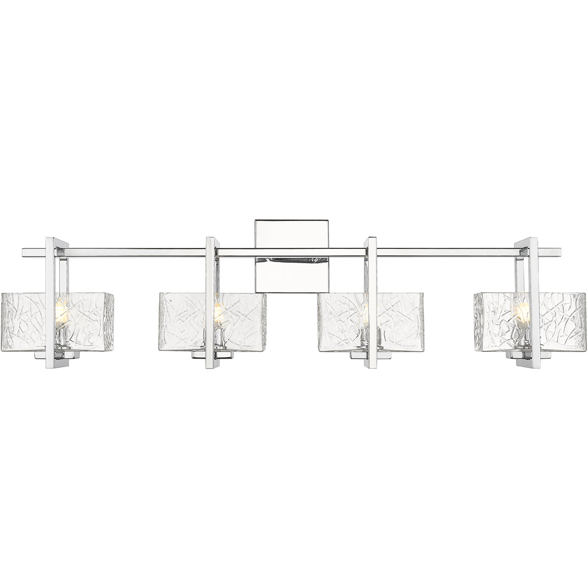 Innovations Lighting 312-4W-PC-CL-LED Striate LED 33 inch Polished Chrome Bath Vanity Light Wall Light